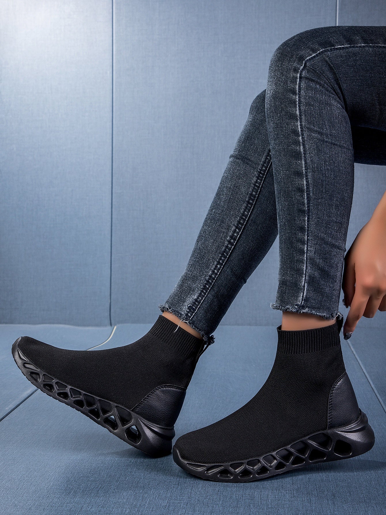 High-top Casual Stretch Socks Ankle Sock Boots Breathable Shoes