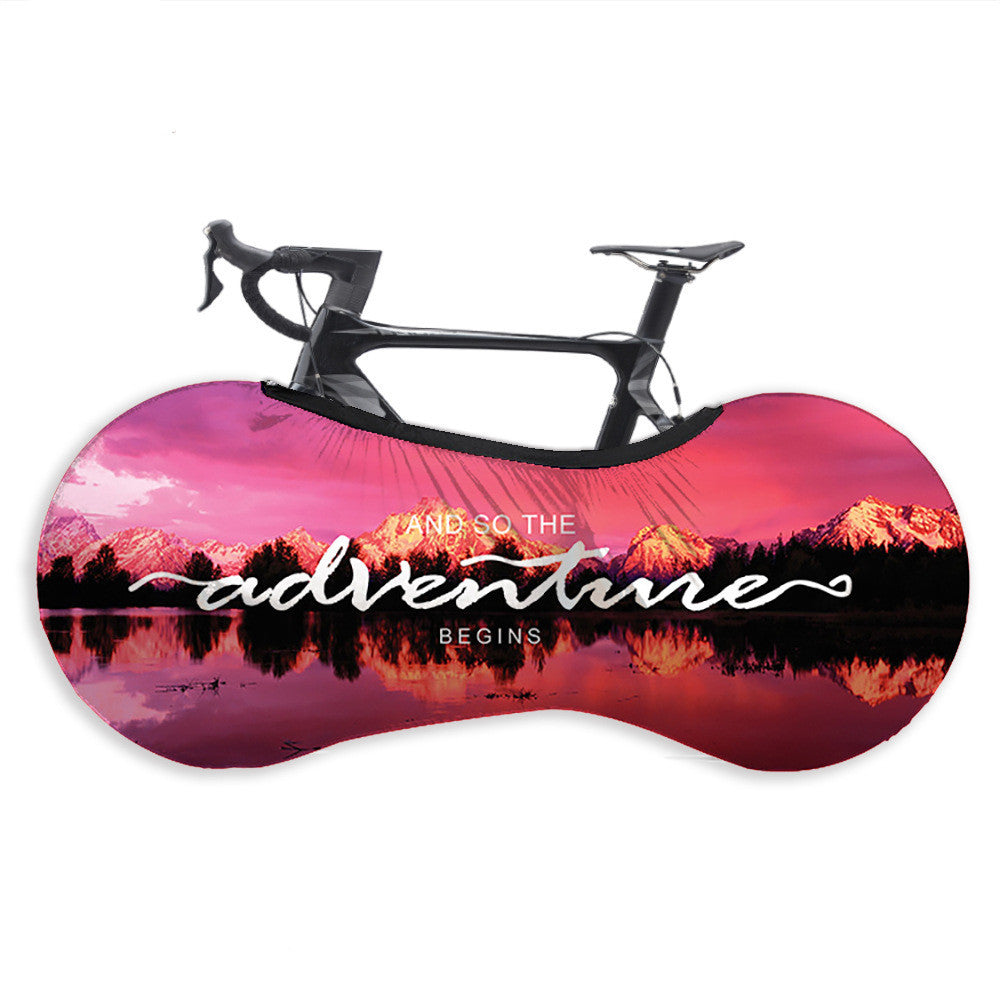 Semi-covering elastic dust cover for bicycle