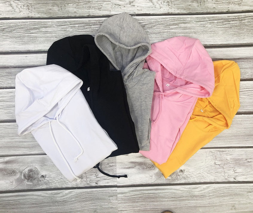 BESTIE 01 BESTIE 02 Printed Back Letter Hooded Sweater