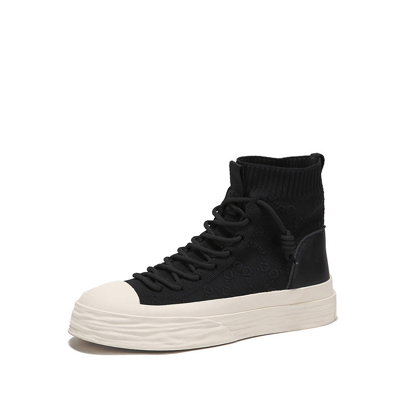 High-top Women's Flat New Retro All-match Casual Socks Shoes