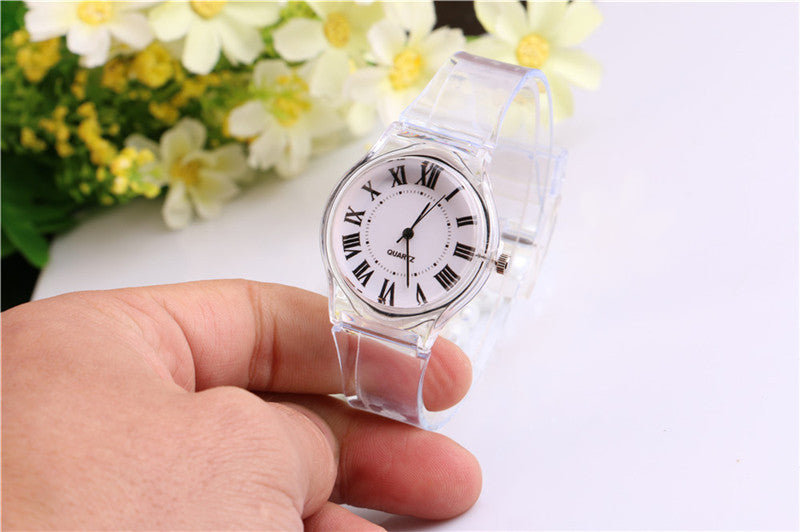 Plastic Transparent PVC Watch Small Watch Ladies