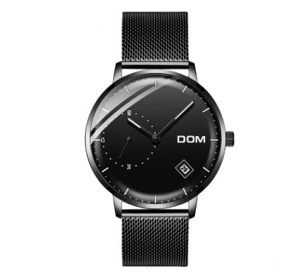 Men's simple quartz watch belt calendar anti-independent second hand sports men's watch