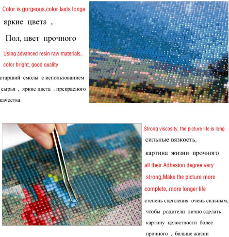 Jui Star Full Square Diamond 5D DIY Diamond Painting Eyelid Care Products And Butterflies Cross-stitch Mosaic Decor BK
