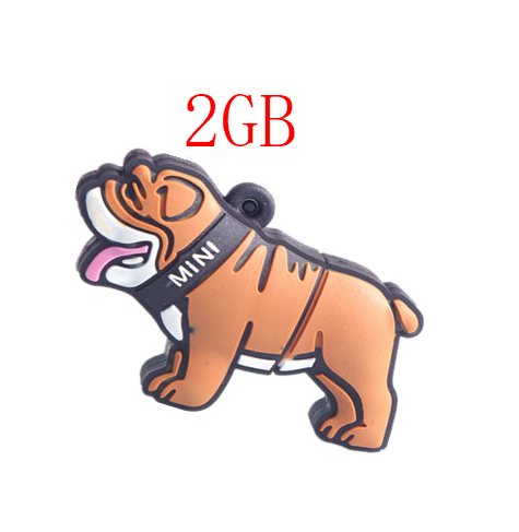 Creative cute animal silicone Bulldog car 8g16g U disk