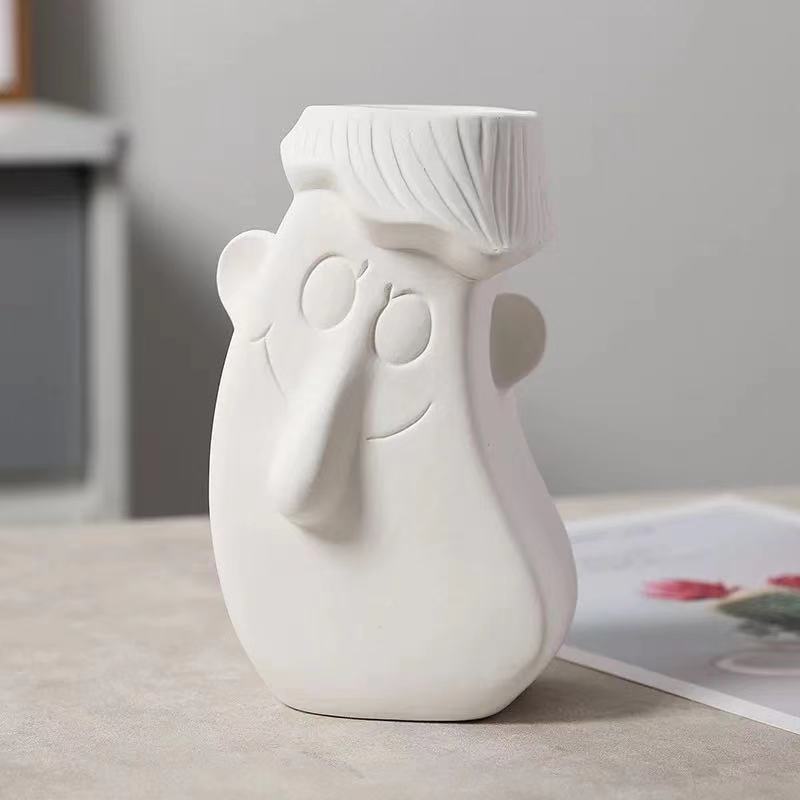 Home Furnishing Simple European Style Ornaments Dried Flowers Floral Ornaments Ceramic Vase
