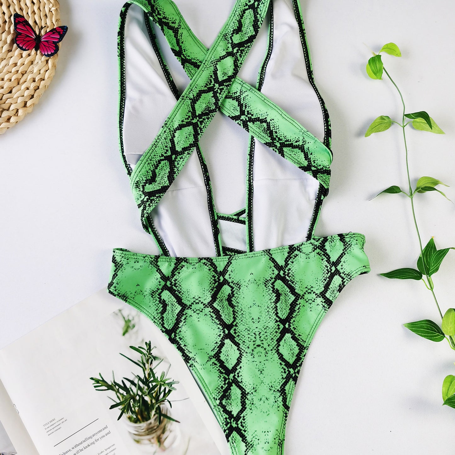 One Piece Bandage Swimsuit Sexy Bikini