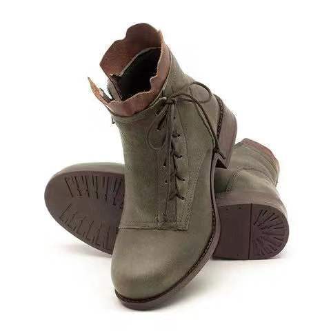 New low-heeled large size Martin boots