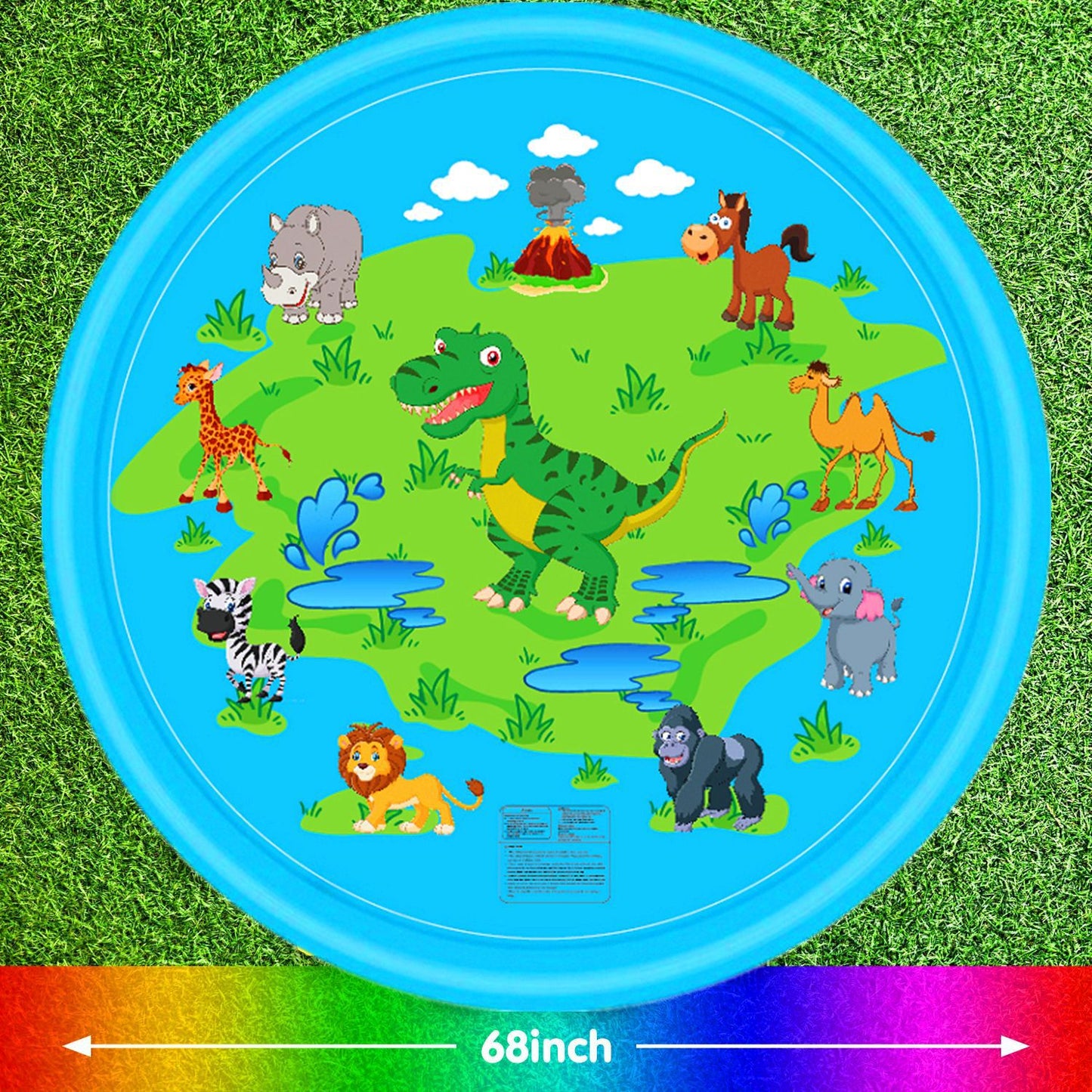Inflatable water spray cushion