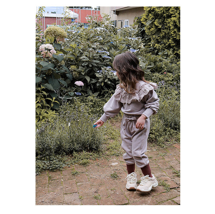 Children's Girl Bow Sweet Tie Sweatpants