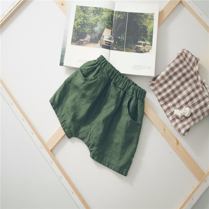 children's cotton and linen shorts