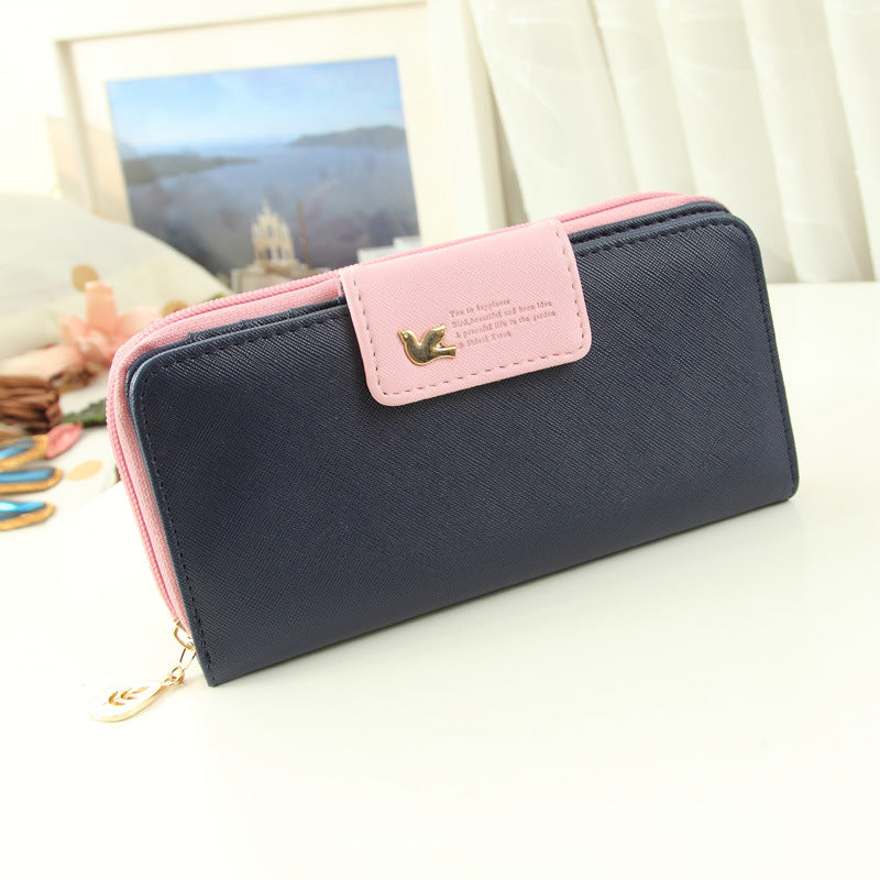 Long wallet women's zero purse with large capacity bird kits holding new handbag
