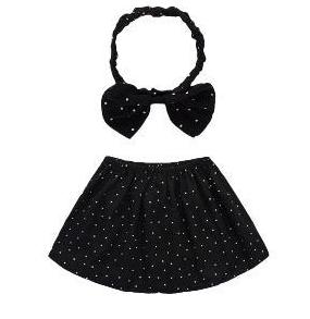 Brielle Top And Pants Set Fashion Kids Girls Off Shoulder Polka Dot Tops Hole Jeans Pants Denim Headband 3Pcs Clothes Outfits Set