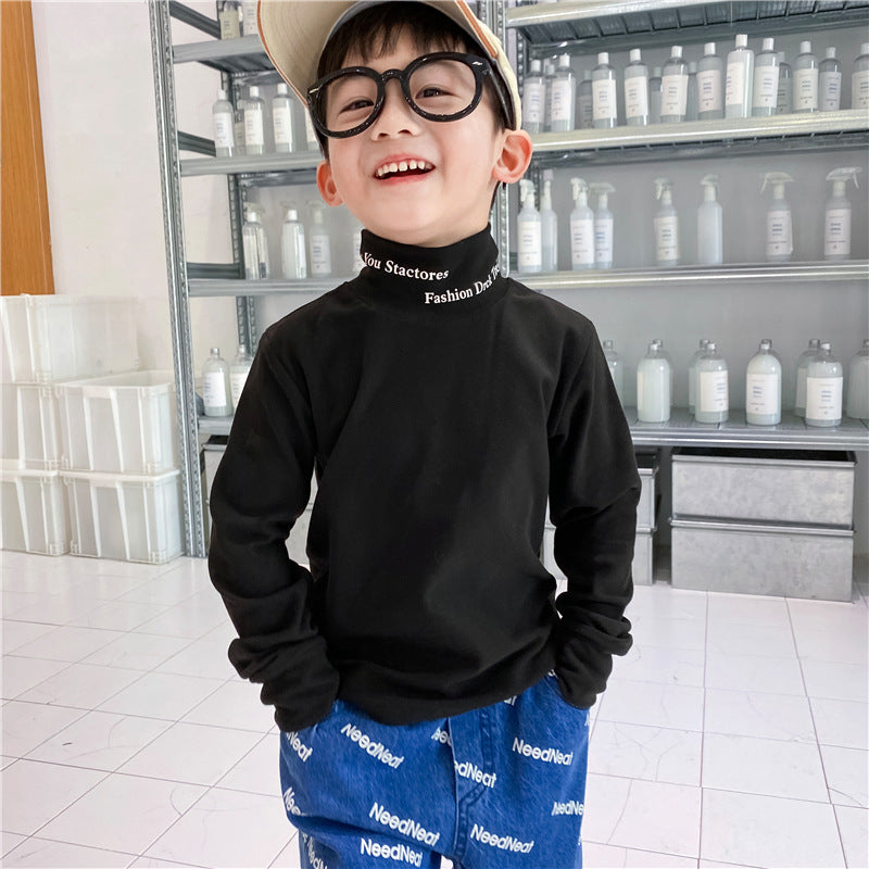 Children's half high neck bottoming shirt