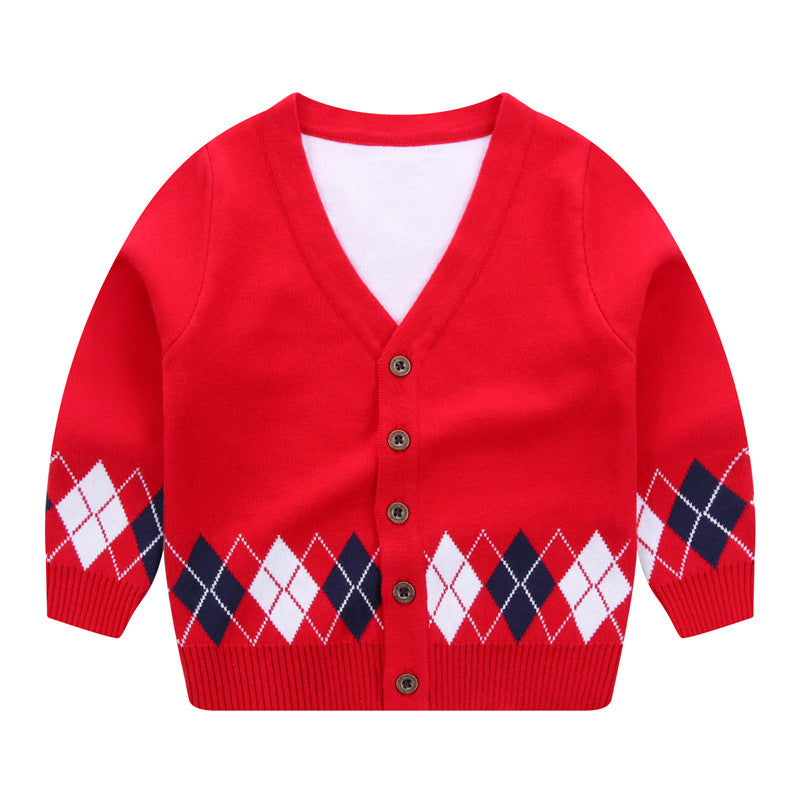 Children's V-neck sweater