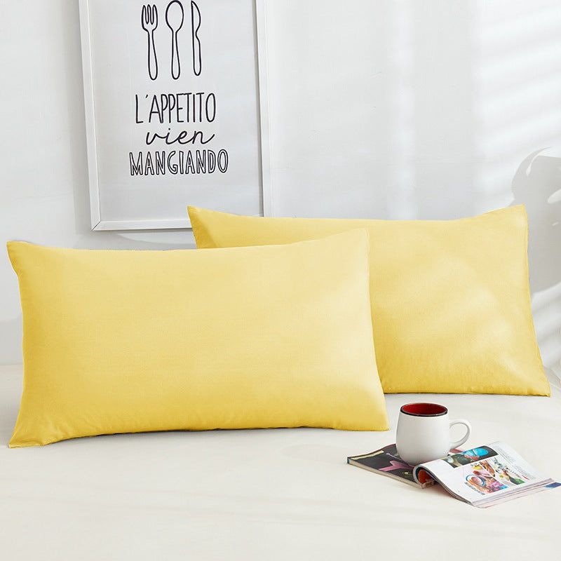 Pure Color Cotton Pillowcases A Pair Of Hotel Hotel Cotton 48X74CM