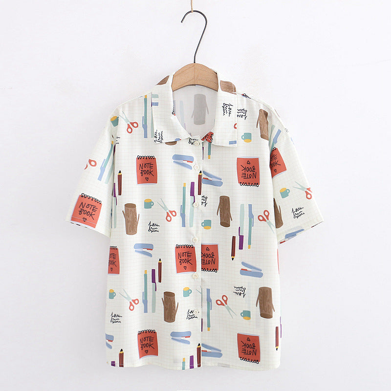 Summer loose student shirt