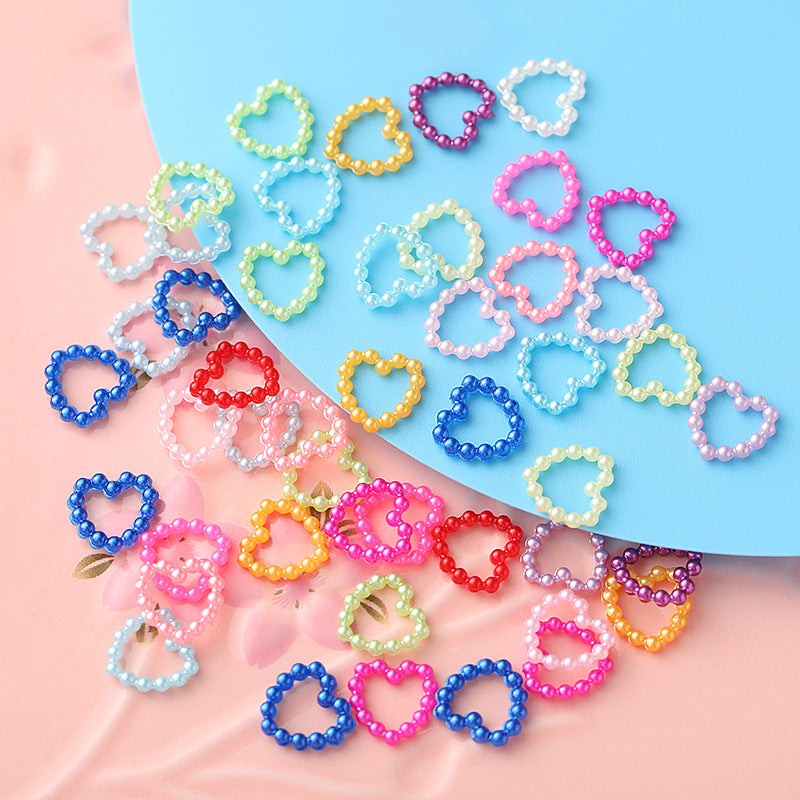 Lady's Plastic Nail Art Beads