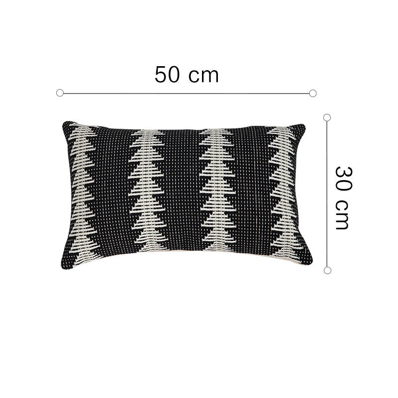 Fringed tufted square waist pillowcase