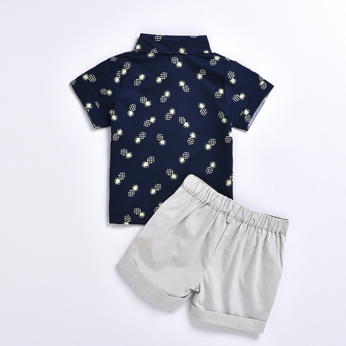 Pineapple Print Short-sleeved Shirt Suit Shorts Casual Two-piece Suit