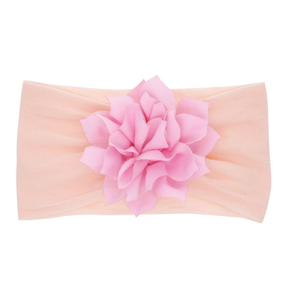 Nylon Lotus Leaf Flower Children's Hairband Elastic
