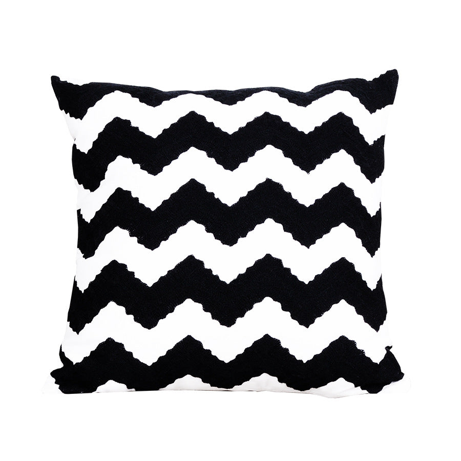 Modern embroidered pillowcase