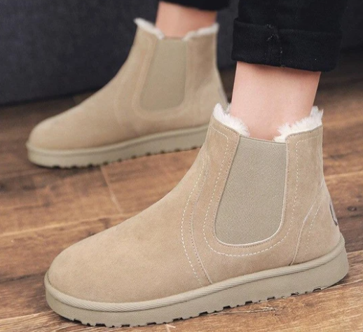 Men's warm mid-tube casual padded snow boots