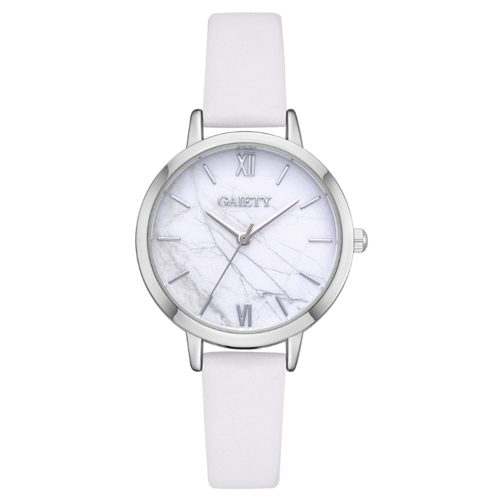 Japanese and Korean new girl student watch GAIETY marbled simple leather cute watch
