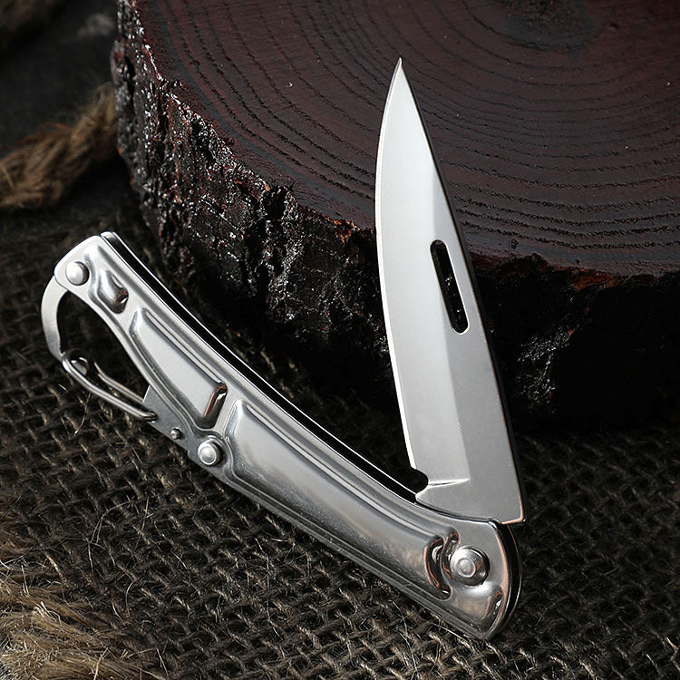 Outdoor Folding Knife Stainless Steel Self Defense Camping