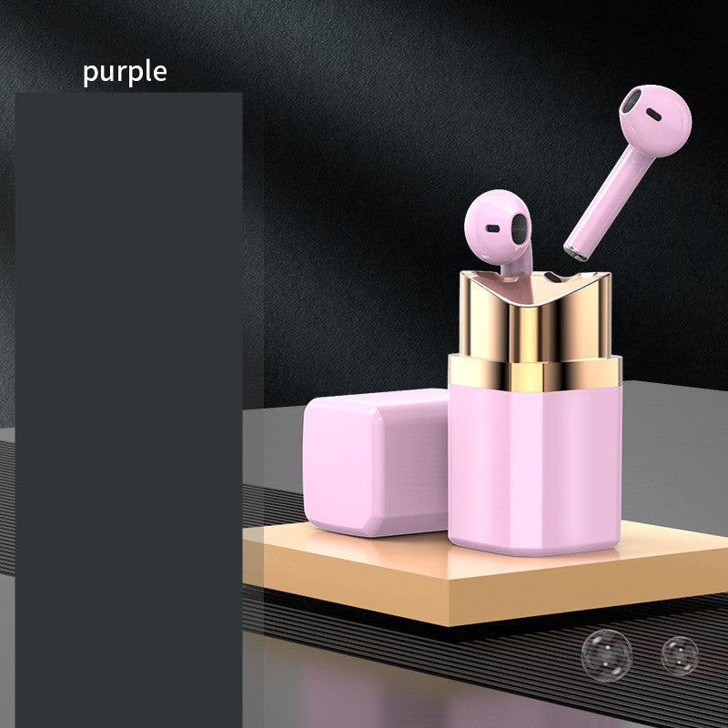 New Goddess Lipstick Headset TWS Wireless Bluetooth Headset Binaural Sports In-Ear Noise-Cancelling Macaron Headset