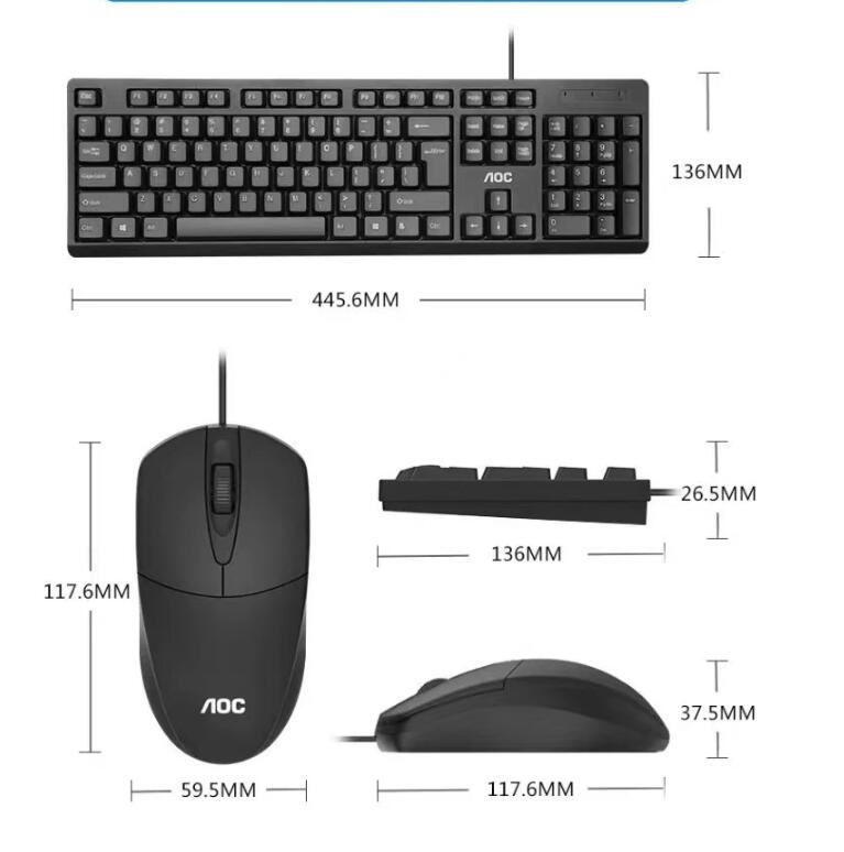 Keyboard And Mouse Set Usb Wired All-in-one Laptop Computer