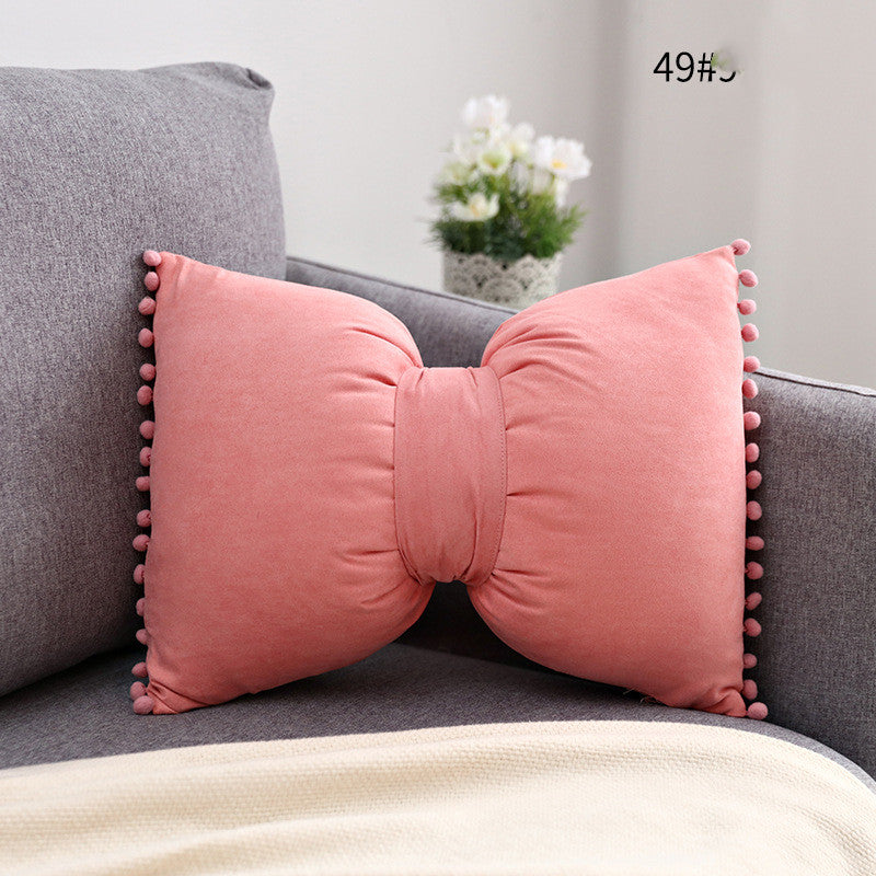Bow Knot Holds Pillow Lovely Princess Cushion For Leaning On