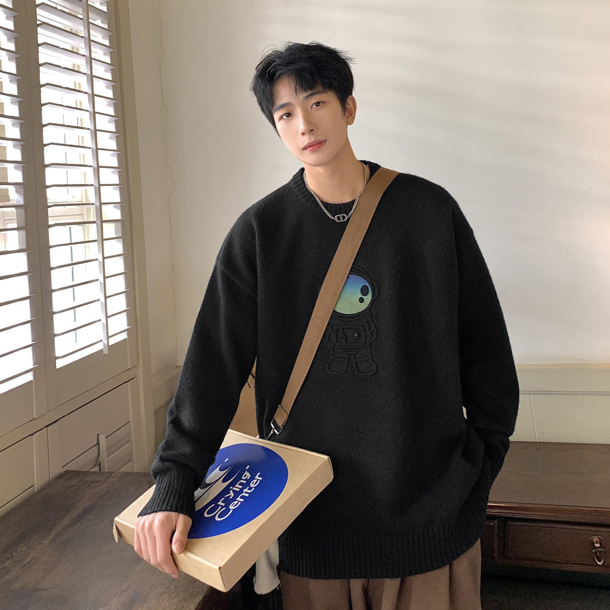 Casual Thickened Bump Design Knitwear Loose Sweater