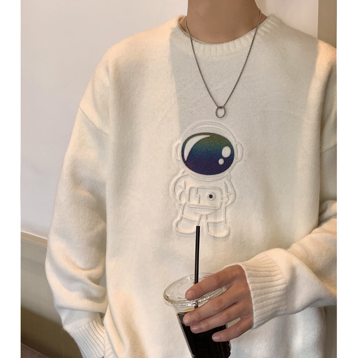 Casual Thickened Bump Design Knitwear Loose Sweater