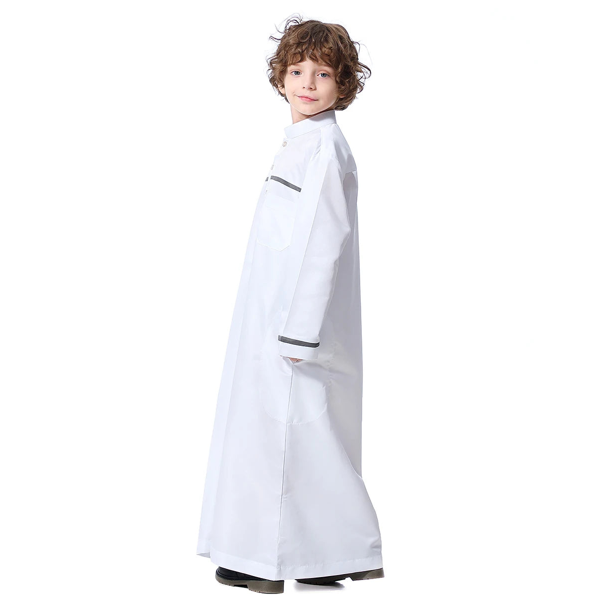 Muslim Arab Jubba Boys Robe Kids Abayas Kaftan Islamic Clothing Long Sleeve Thobe Middle East Teenage Clothing Ramadan Dress Eid