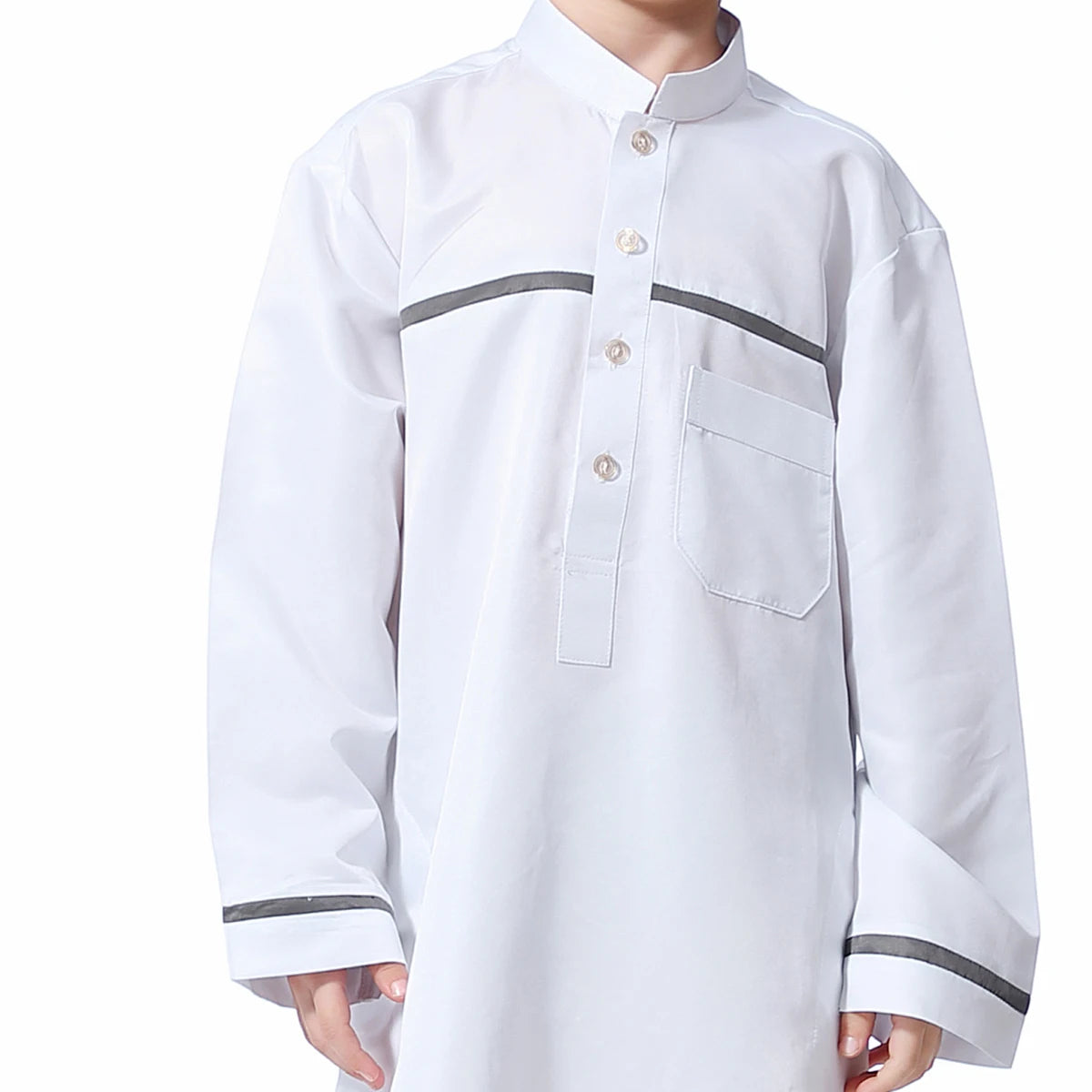 Muslim Arab Jubba Boys Robe Kids Abayas Kaftan Islamic Clothing Long Sleeve Thobe Middle East Teenage Clothing Ramadan Dress Eid