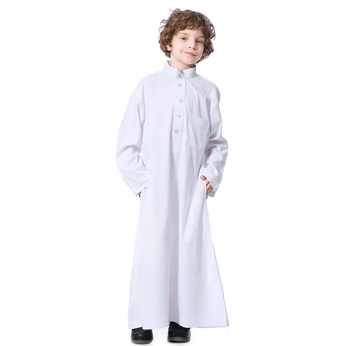 Muslim Arab Jubba Boys Robe Kids Abayas Kaftan Islamic Clothing Long Sleeve Thobe Middle East Teenage Clothing Ramadan Dress Eid