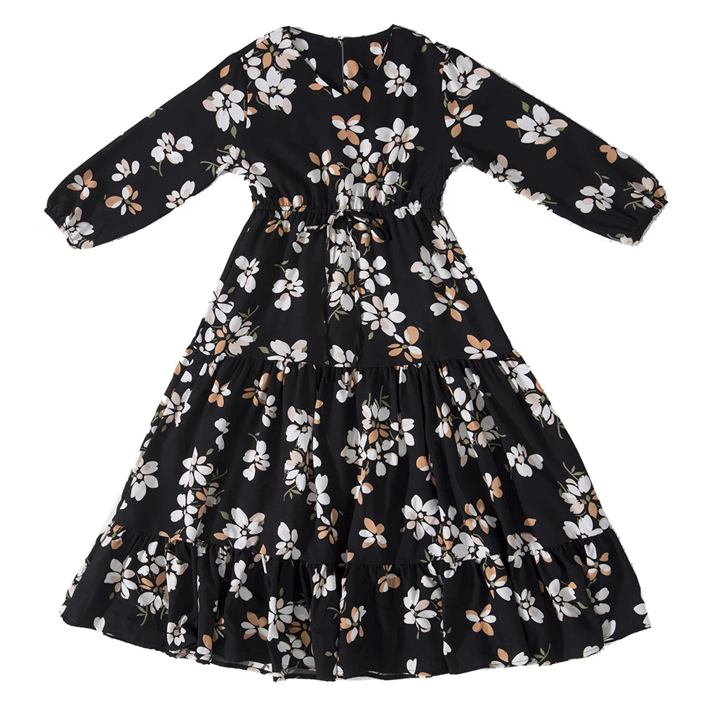 Kids Muslim Girls Abaya Prayer Long Maxi Dress Turkey Kaftan Arab Robe Dubai Islam Morocco Eid Party Ramadan Holiday Gown Caftan