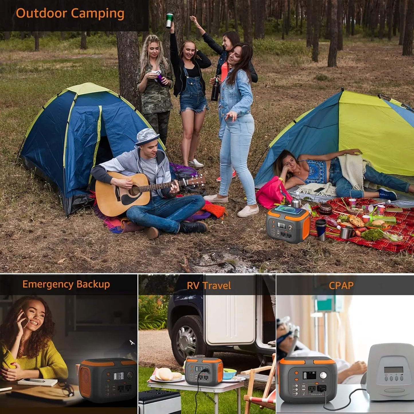 Portable Power Station Outdoor Solar Generators Mobile Lithium Battery Pack Outlet Solar Power Bank Camping Power Supply