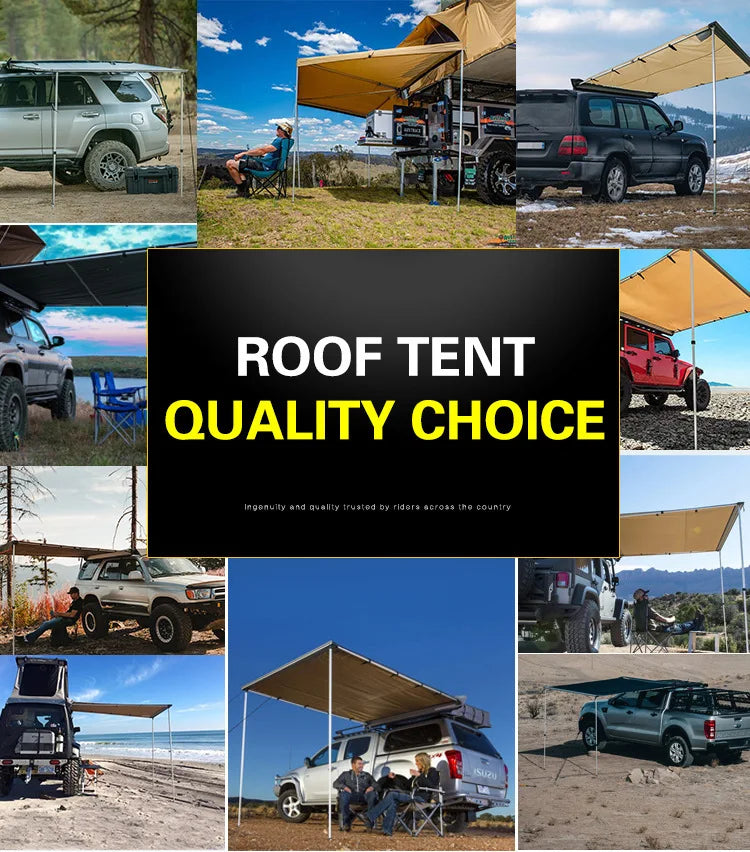 Caravan Awnings,Waterproof Retractable Car Awning Tent Outdoor Camper Tent Car Roof Side 4x4 Awning For SUV Caravan Privacy