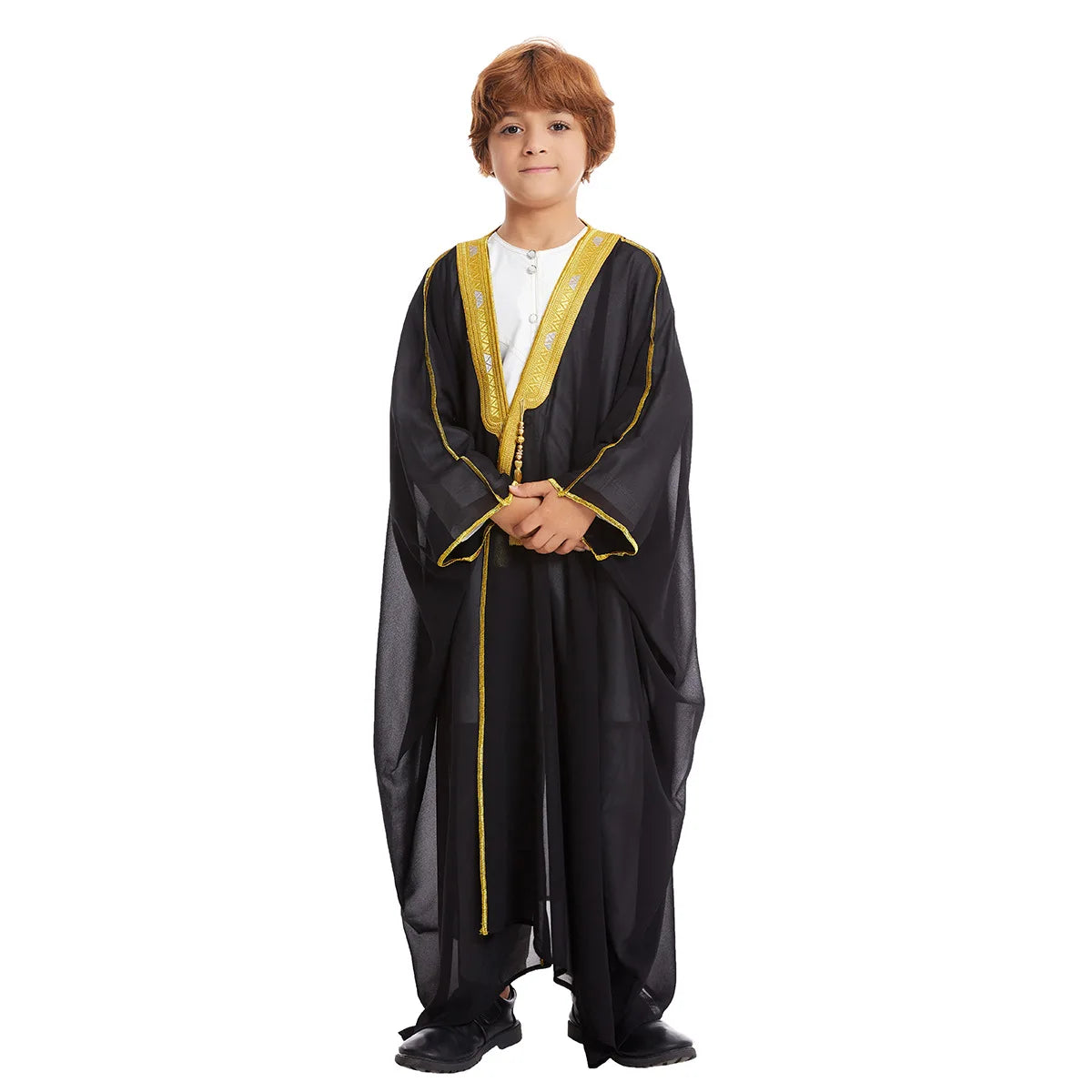 Eid Muslim Men Boy Kids Jubba Thobe Kimono Abaya Dress Islamic Ramadan Robe Saudi Arabic Musulman Caftan Dubai Djellaba Kebaya