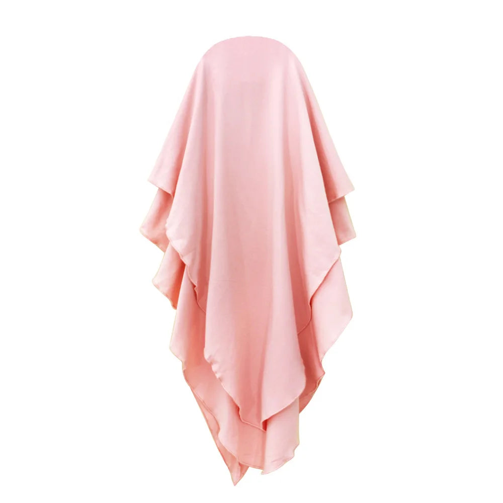 2Pcs Muslim Ramadan Prayer Dress Abaya Sets Children Girls Eid Khimar Hijab Arab Kids Long Robe Headscarf Kaftan Gown jilbab