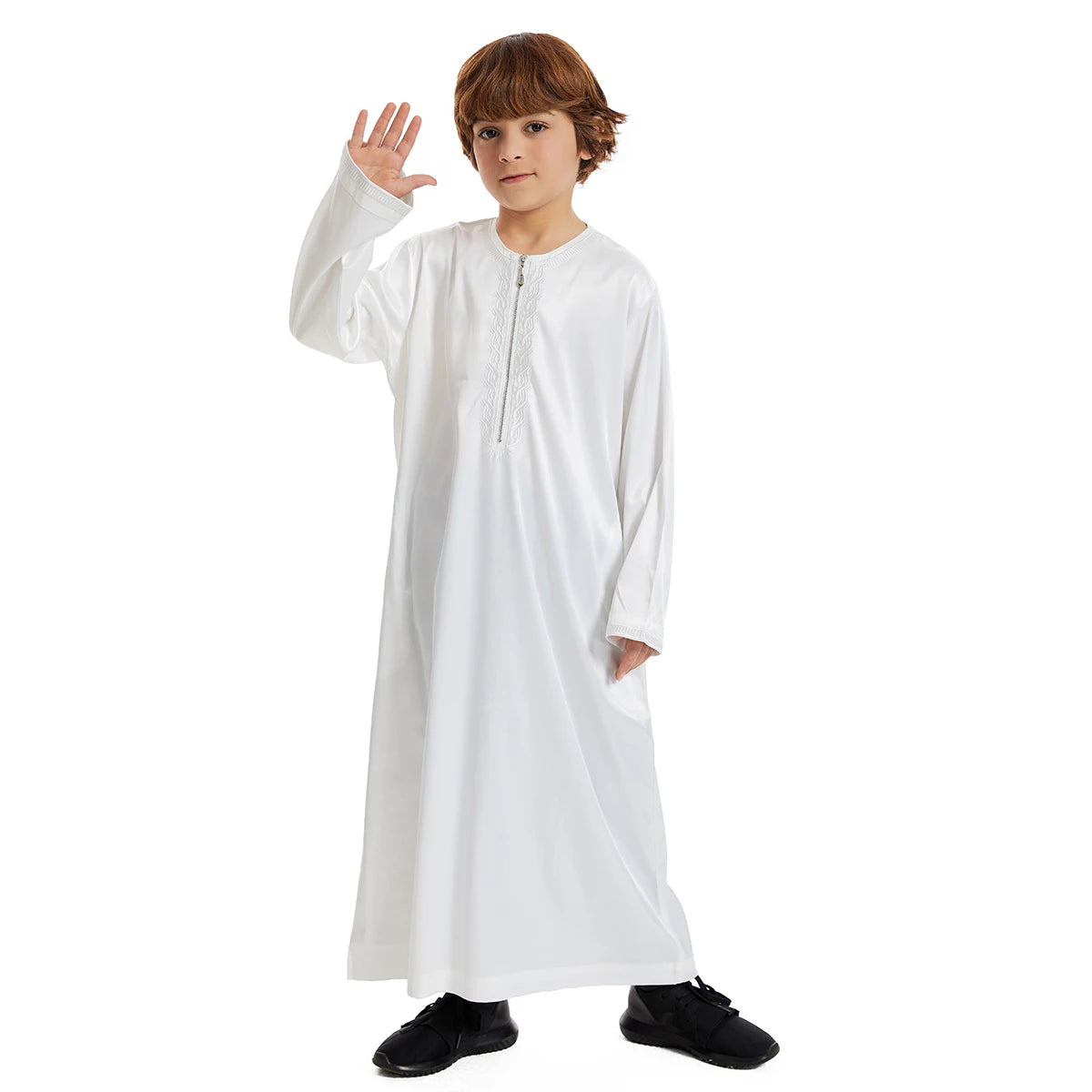 Saudi Eid Ramadan Muslim Kids Boys Abaya Jubba Thobe Dress Children Islamic Robe Dubai Kaftan Saudi Arabic Djellaba Dishdasha