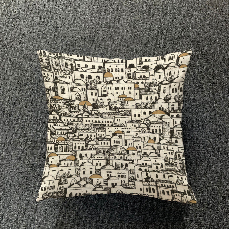 Simple Living Room Cotton And Linen Pillowcase