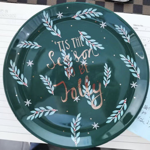 Christmas Ceramic And Dish Set For Household Soup Bowl And Rice