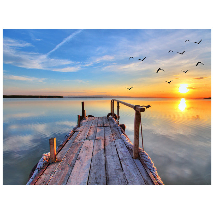 Full Square Diamond 5D DIY Diamond Painting Sunset Lake Embroidery CrossStitch