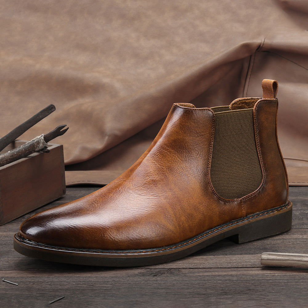 Men Boots Waterproof Leather Shoes Keep Warm