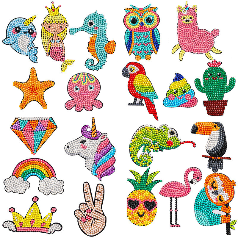 Children's Diamond Painting Free Stickers Puzzle Point Diamond Creative Handmade