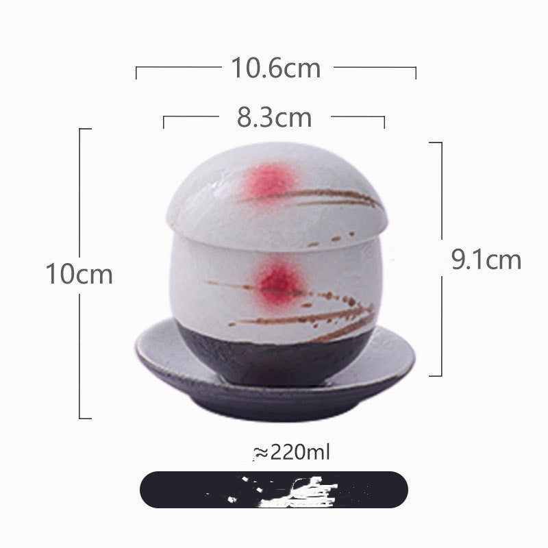 Japanese Style Ceramic Stew Pot Hotel Restaurant Steamed Eggs Nourishing Bird's Nest