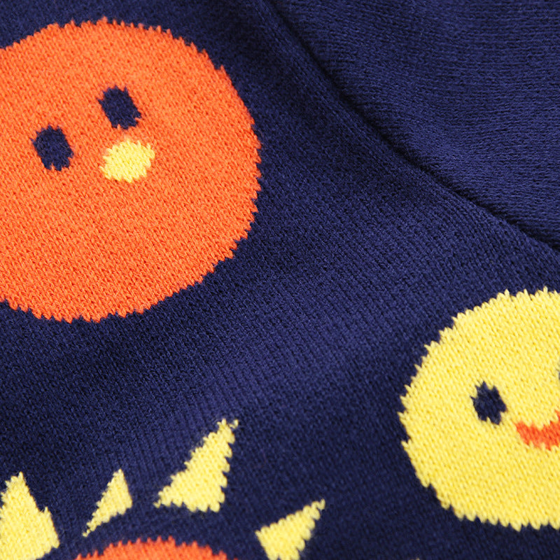 Children's Autumn And Winter New Double-layer Cotton Sweater