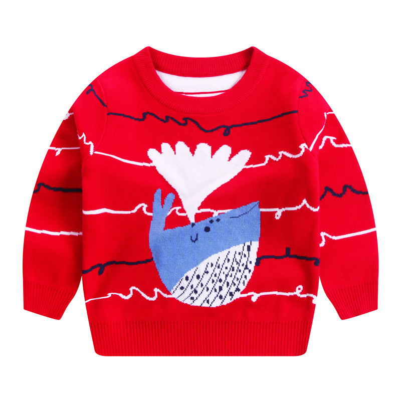 Children's Autumn And Winter New Double-layer Cotton Sweater
